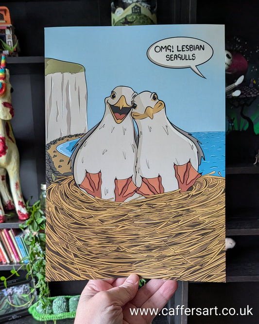 Lesbian Seagulls Art Print