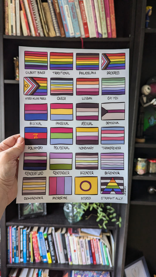 LGBTQ+ pride flags artwork