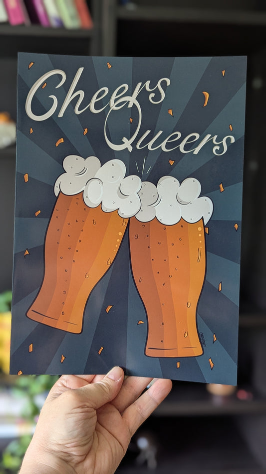 Cheers Queers LGBTQ Art Print