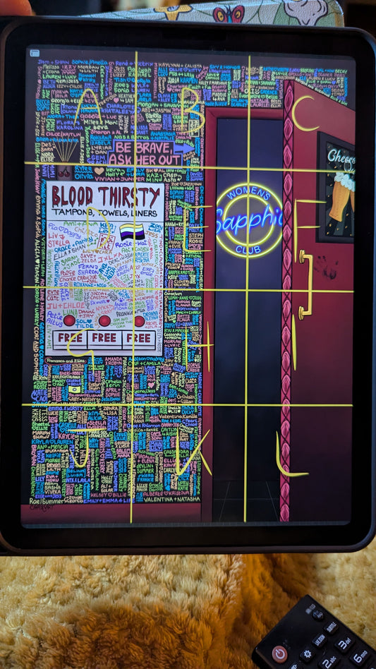The Big Lesbian Tampon Machine Print