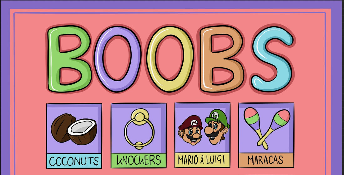 My boobs art print explained: A love letter to wordplay and titty pride