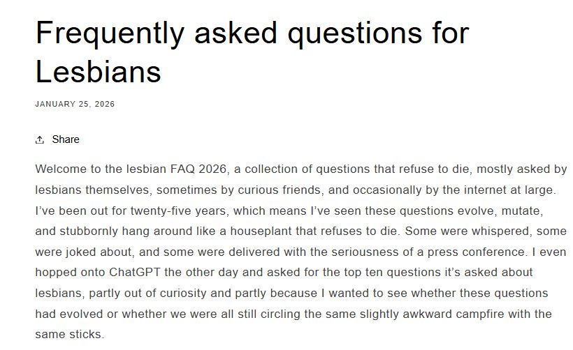 Frequently asked questions for Lesbians