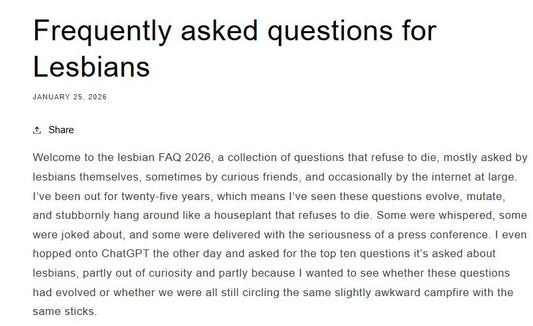 Frequently asked questions for Lesbians