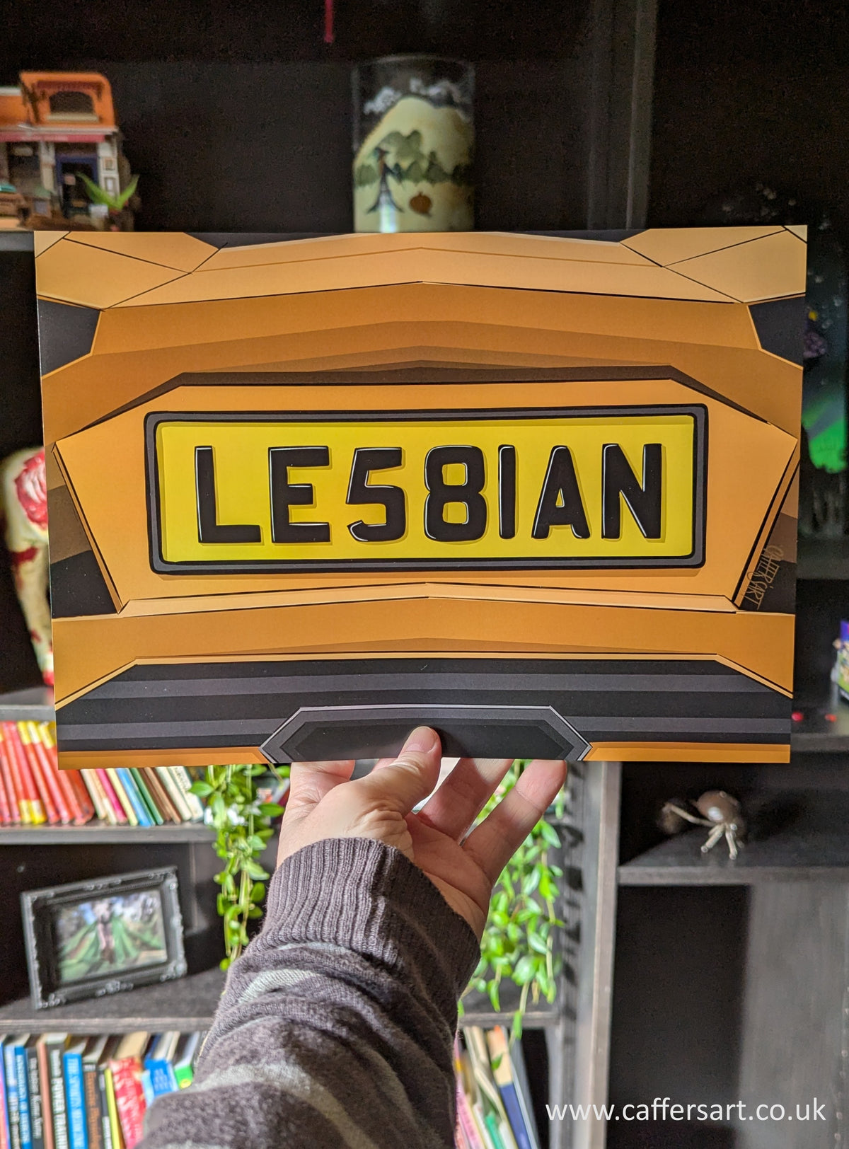 Lesbian Number plate Art Print