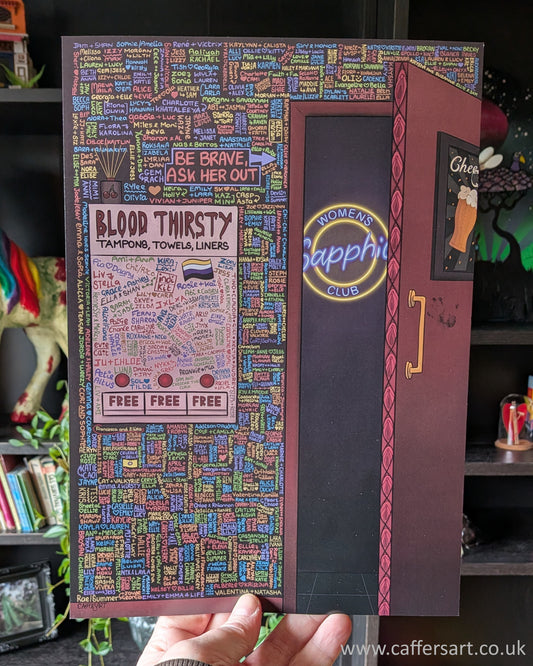 The Big Lesbian Tampon Machine Print