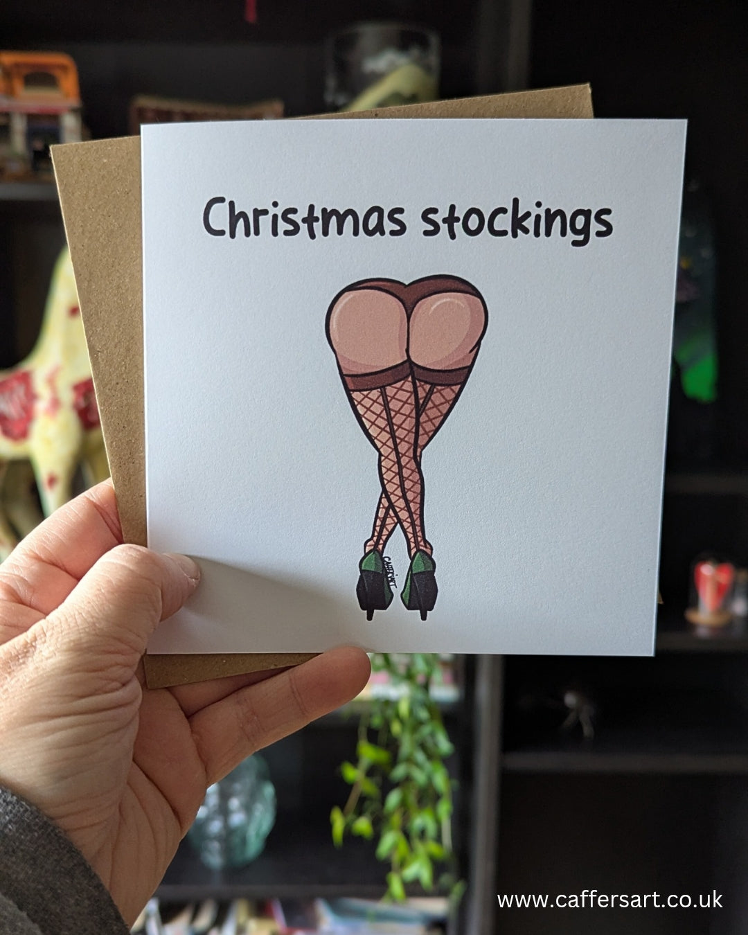 Christmas stockings Christmas card